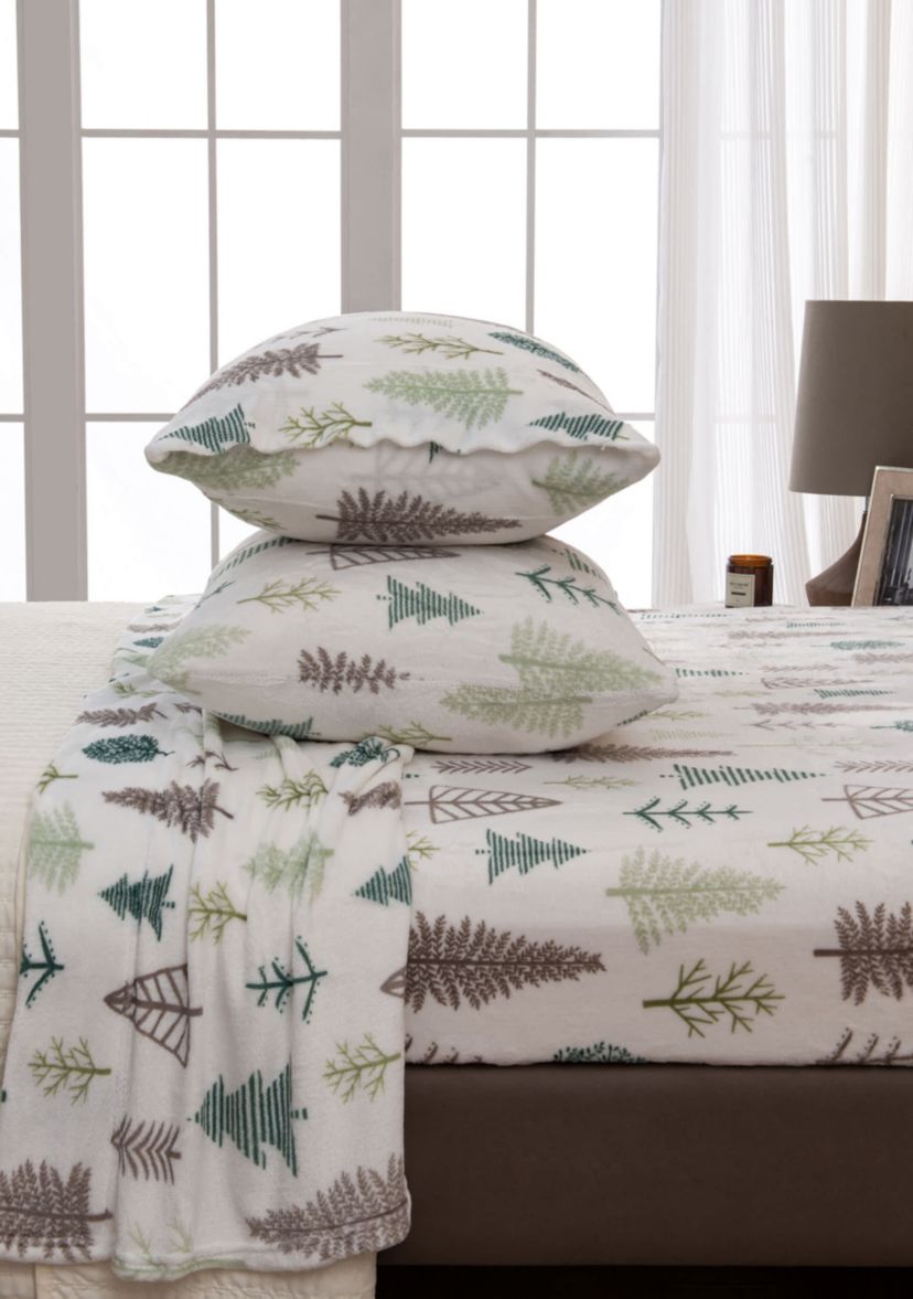 Ultra Soft & Cozy Velvet Plush Printed Fleece Sheet Set