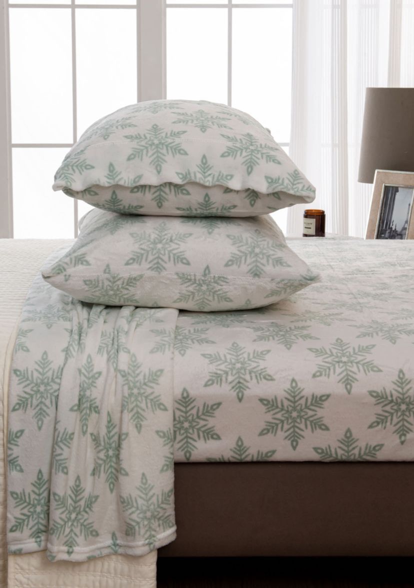 Ultra Soft & Cozy Velvet Plush Printed Fleece Sheet Set