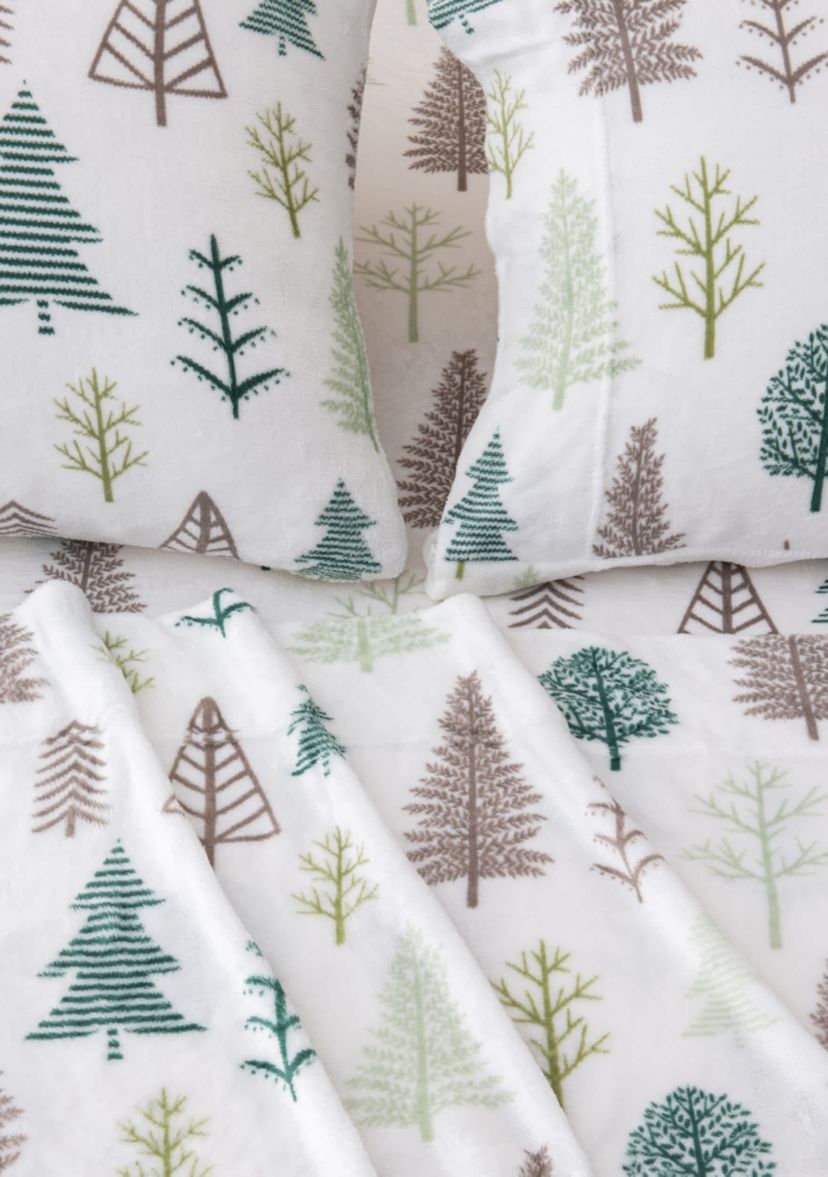 Ultra Soft & Cozy Velvet Plush Printed Fleece Sheet Set