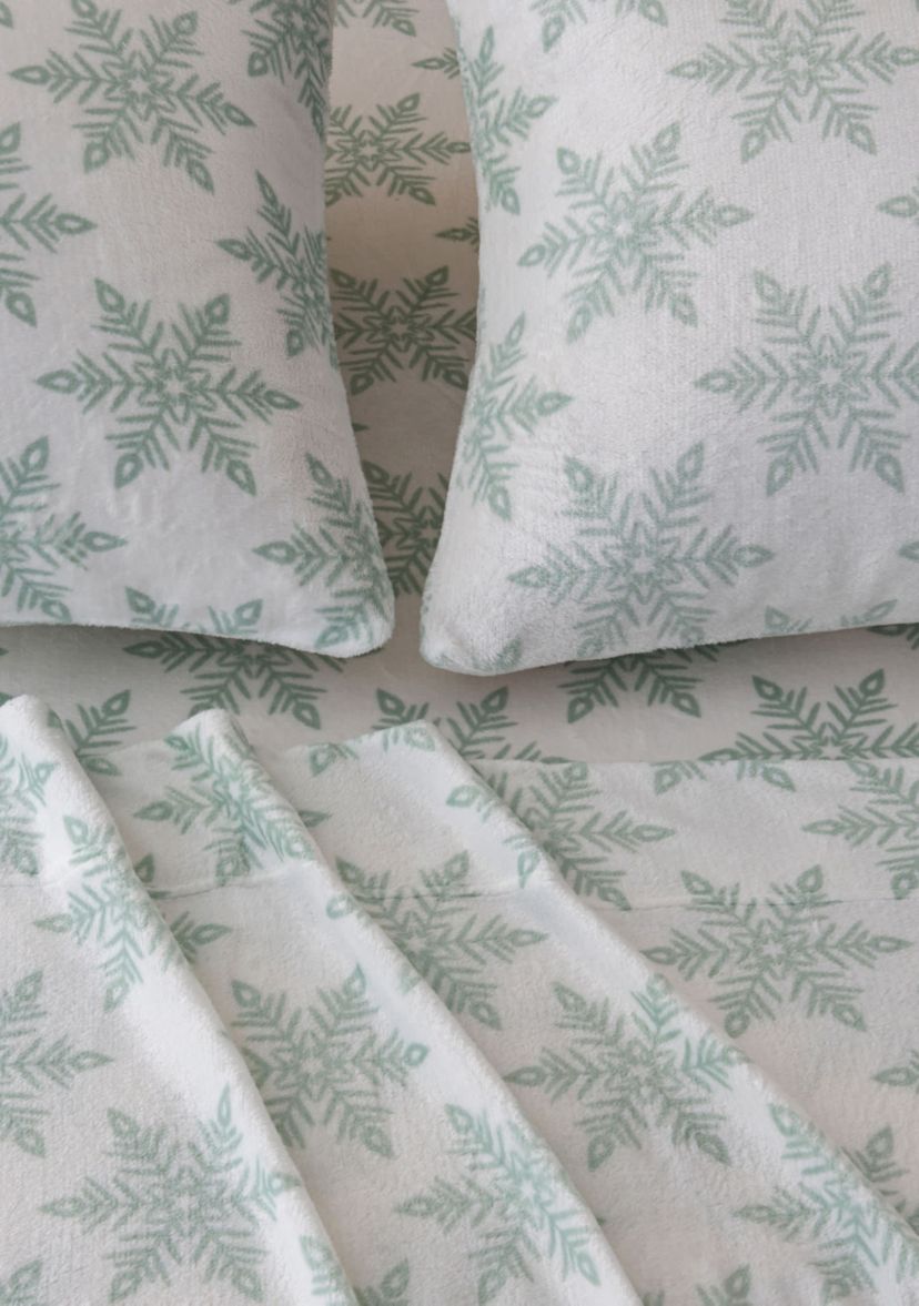 Ultra Soft & Cozy Velvet Plush Printed Fleece Sheet Set