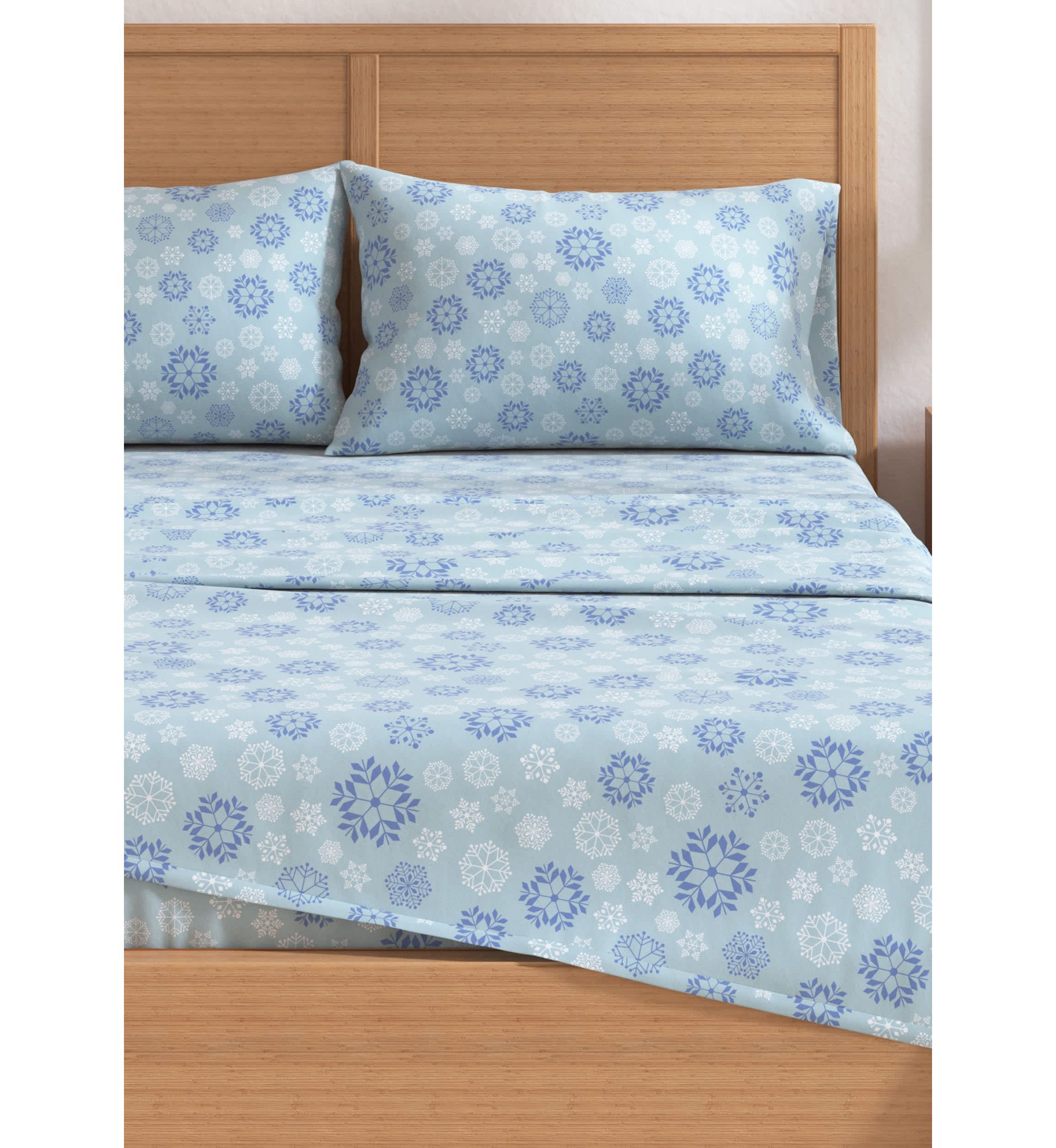 Turkish Cotton Double-Brushed Lodge Printed Flannel Bed Sheet Set