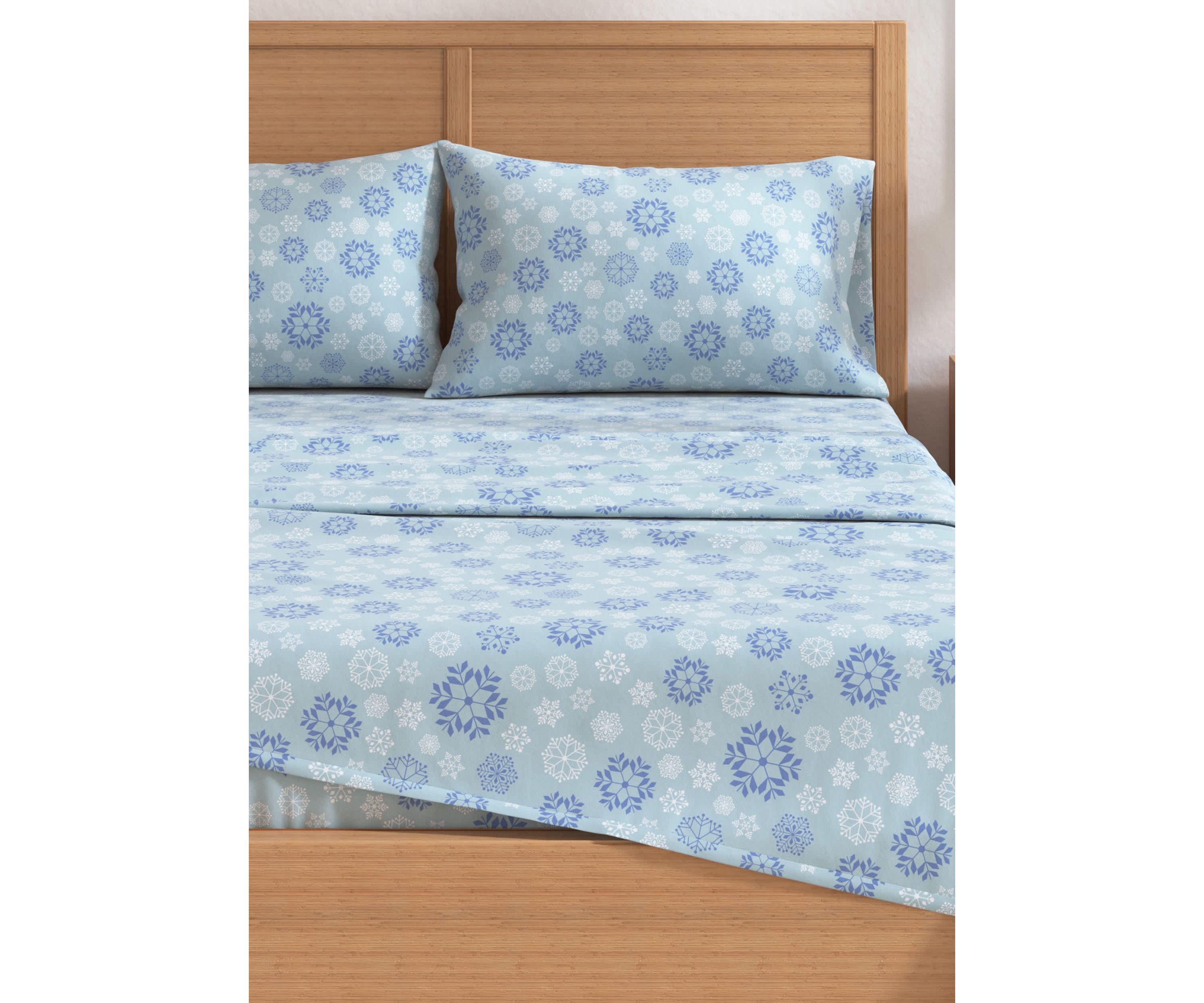Turkish Cotton Double-Brushed Lodge Printed Flannel Bed Sheet Set