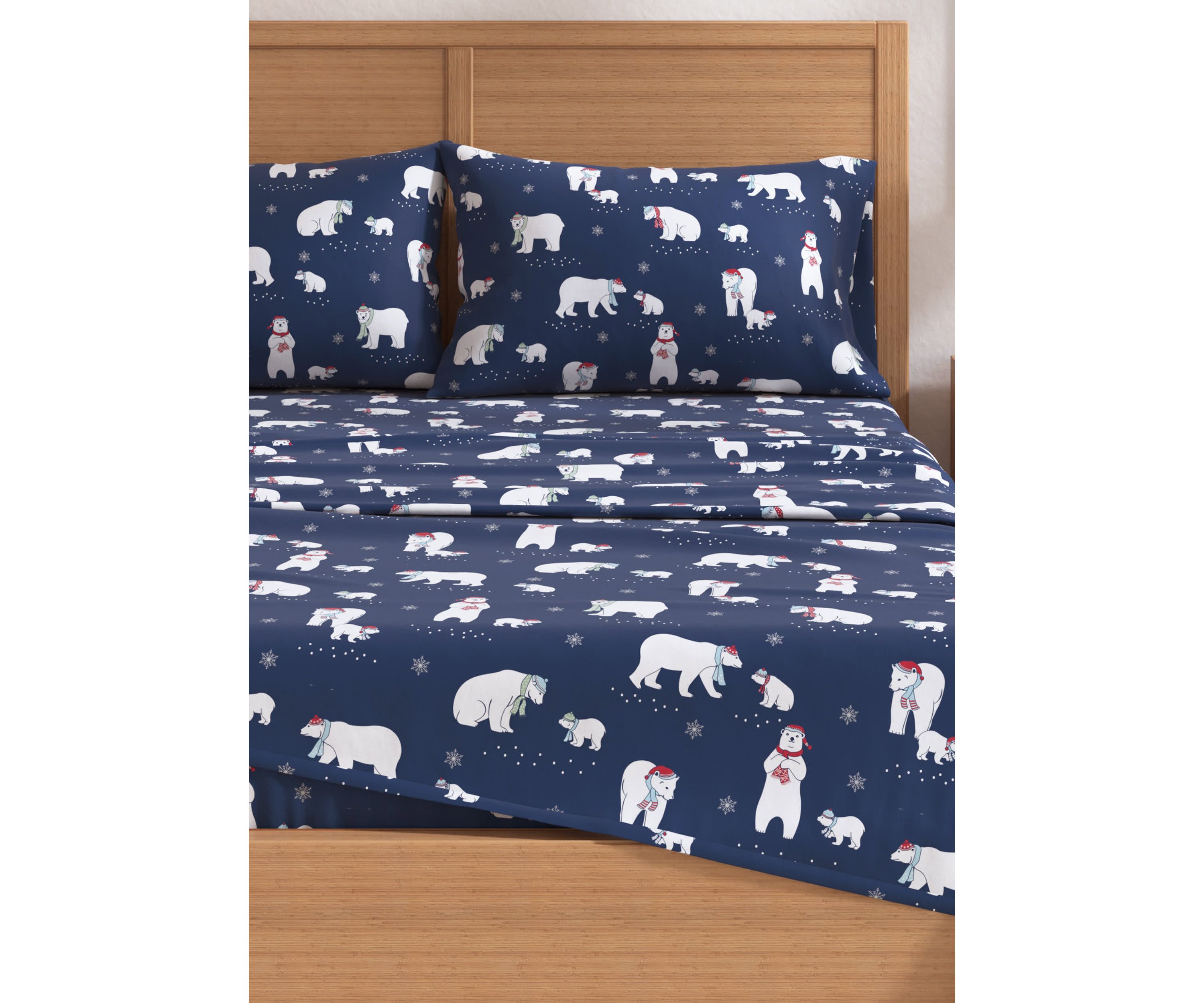 Turkish Cotton Double-Brushed Lodge Flannel Bed Sheet Set