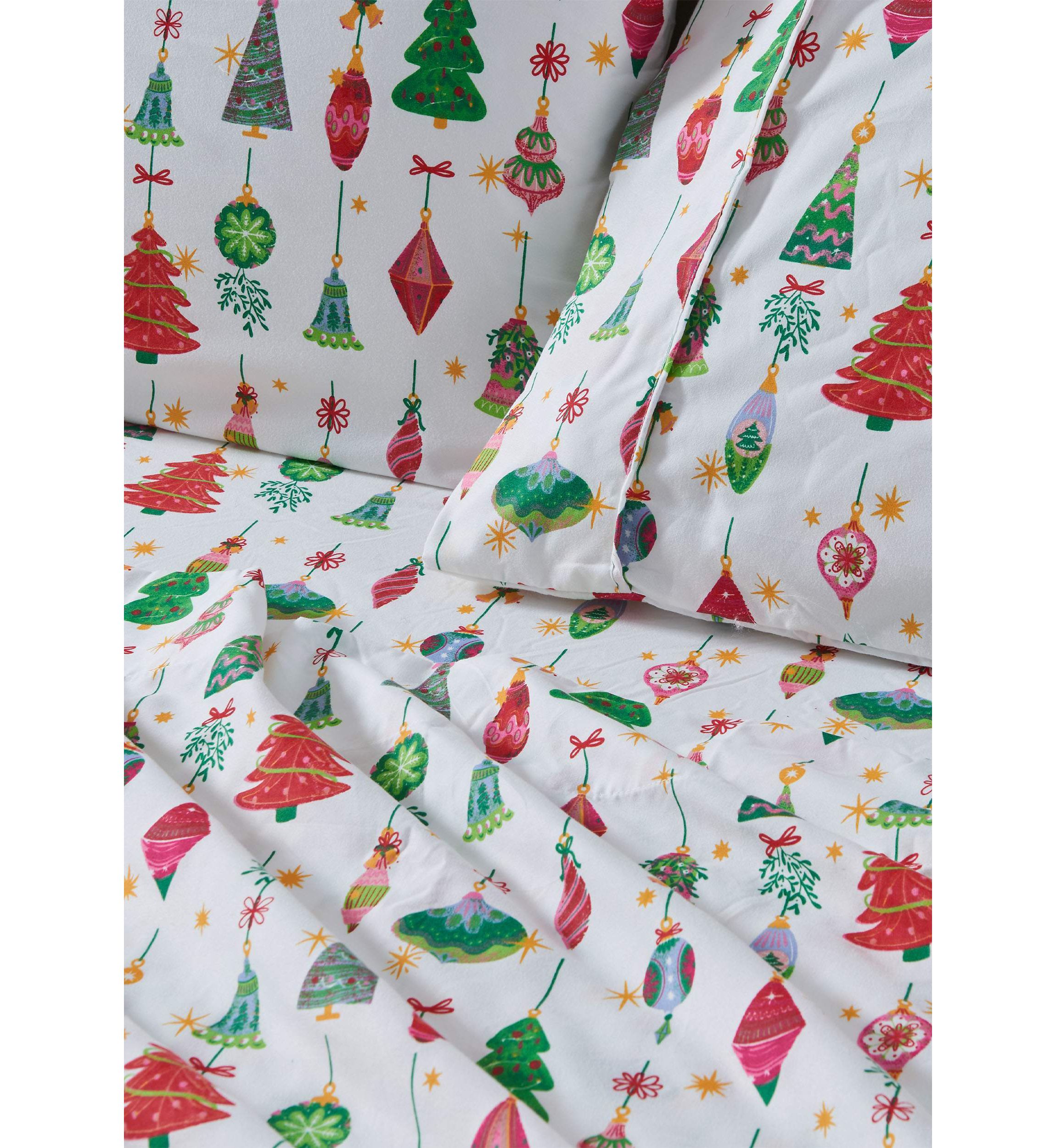 Holiday-Theme Brushed Microfiber Sheet Set