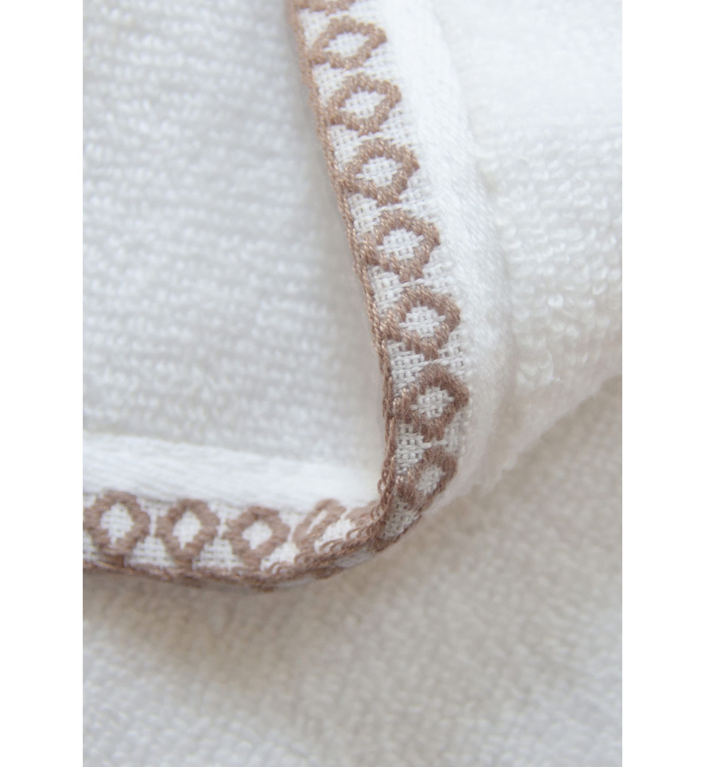 Quick-Dry Cotton Decorative Border 6 Pack Hand Towel Set