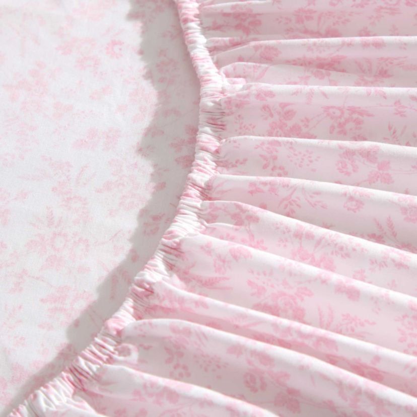 Floral Toile Cotton Sheet Set