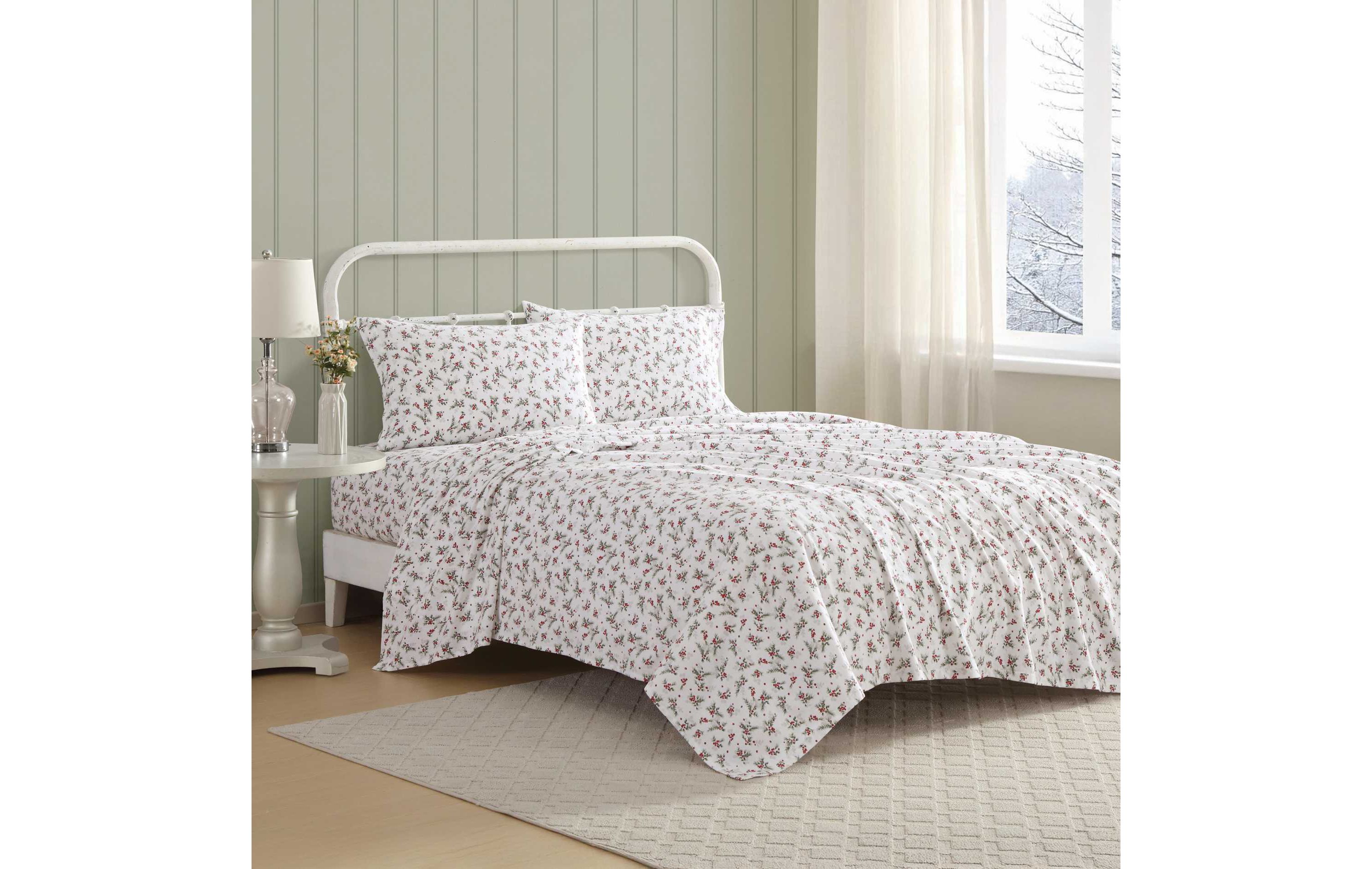 Berry Bright Cotton Flannel Sheet Set