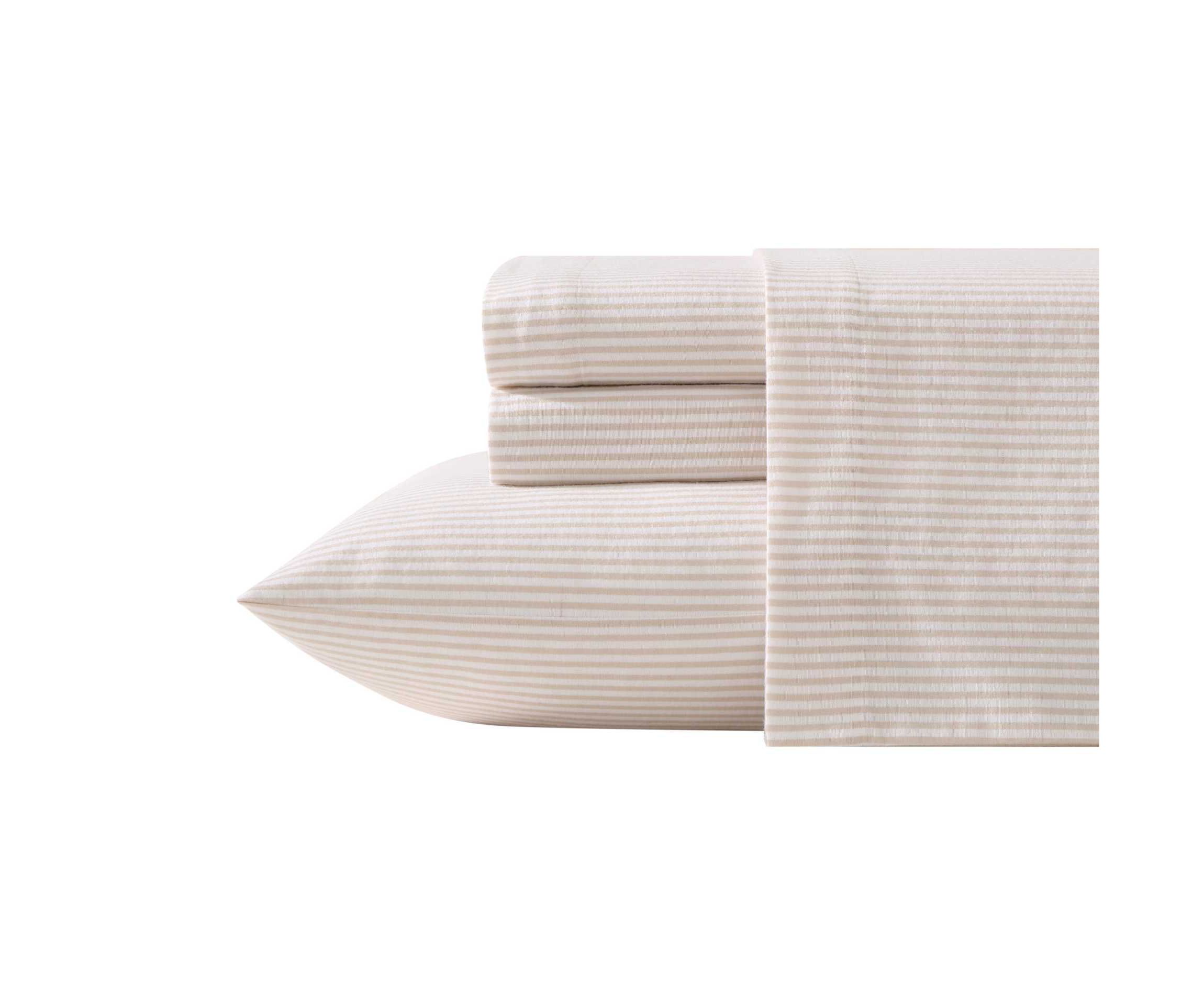 Oxfordshire Stripe Cotton Flannel Sheet Set