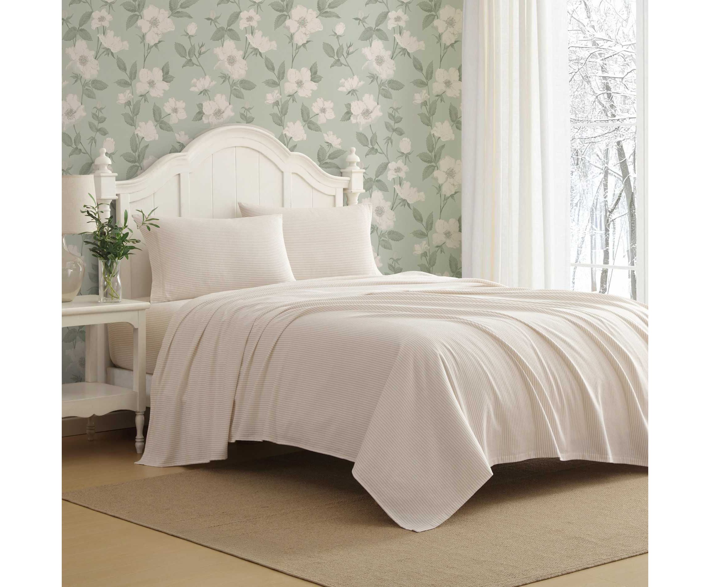 Oxfordshire Stripe Cotton Flannel Sheet Set