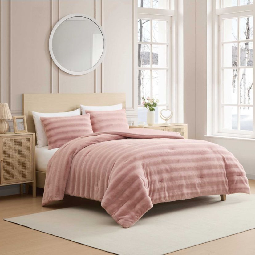 Laura Ashley Cloud Fur Microfiber Comforter Set | Belk