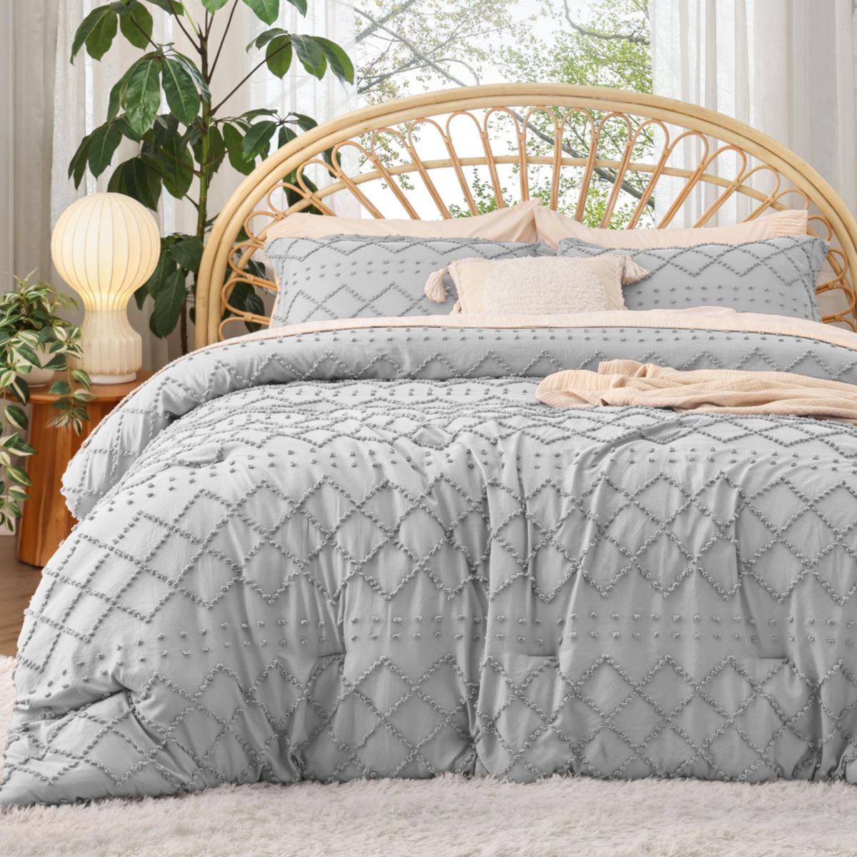 Tufted Boho Comforter Set