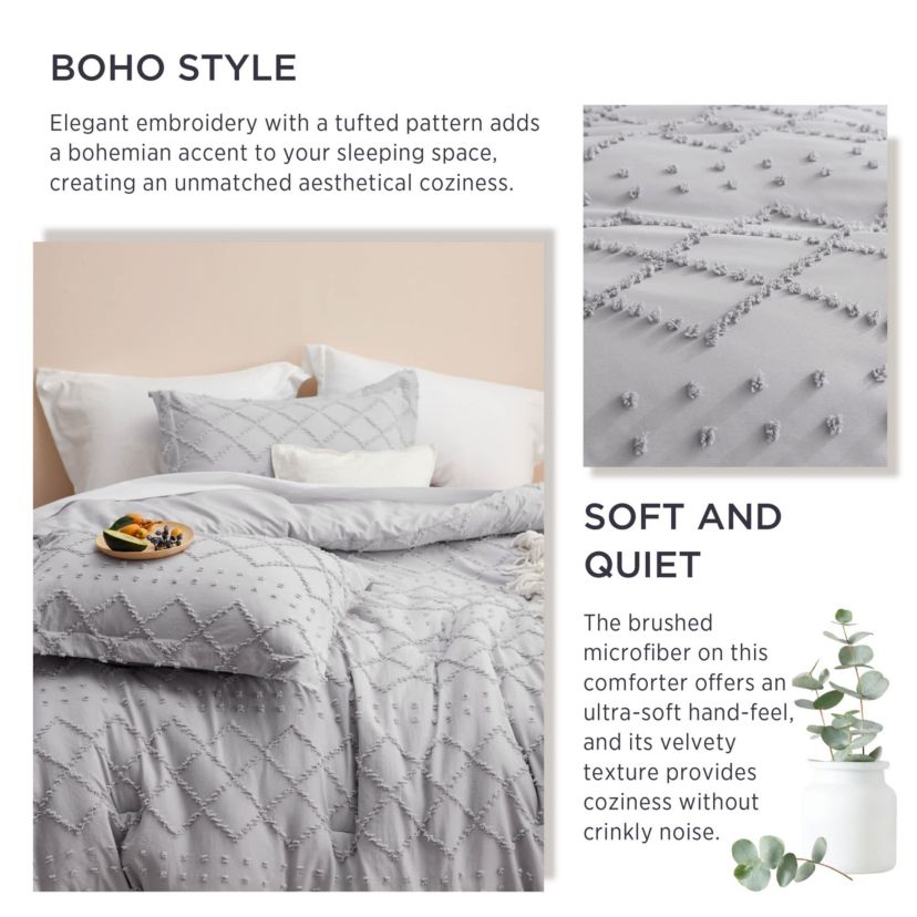 Tufted Boho Comforter Set