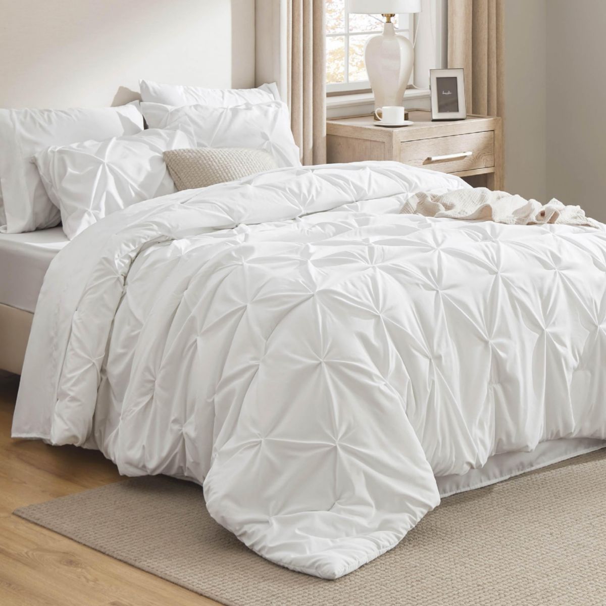7 Piece GentleSoft™ Pintuck Comforter Bed in Bag Set