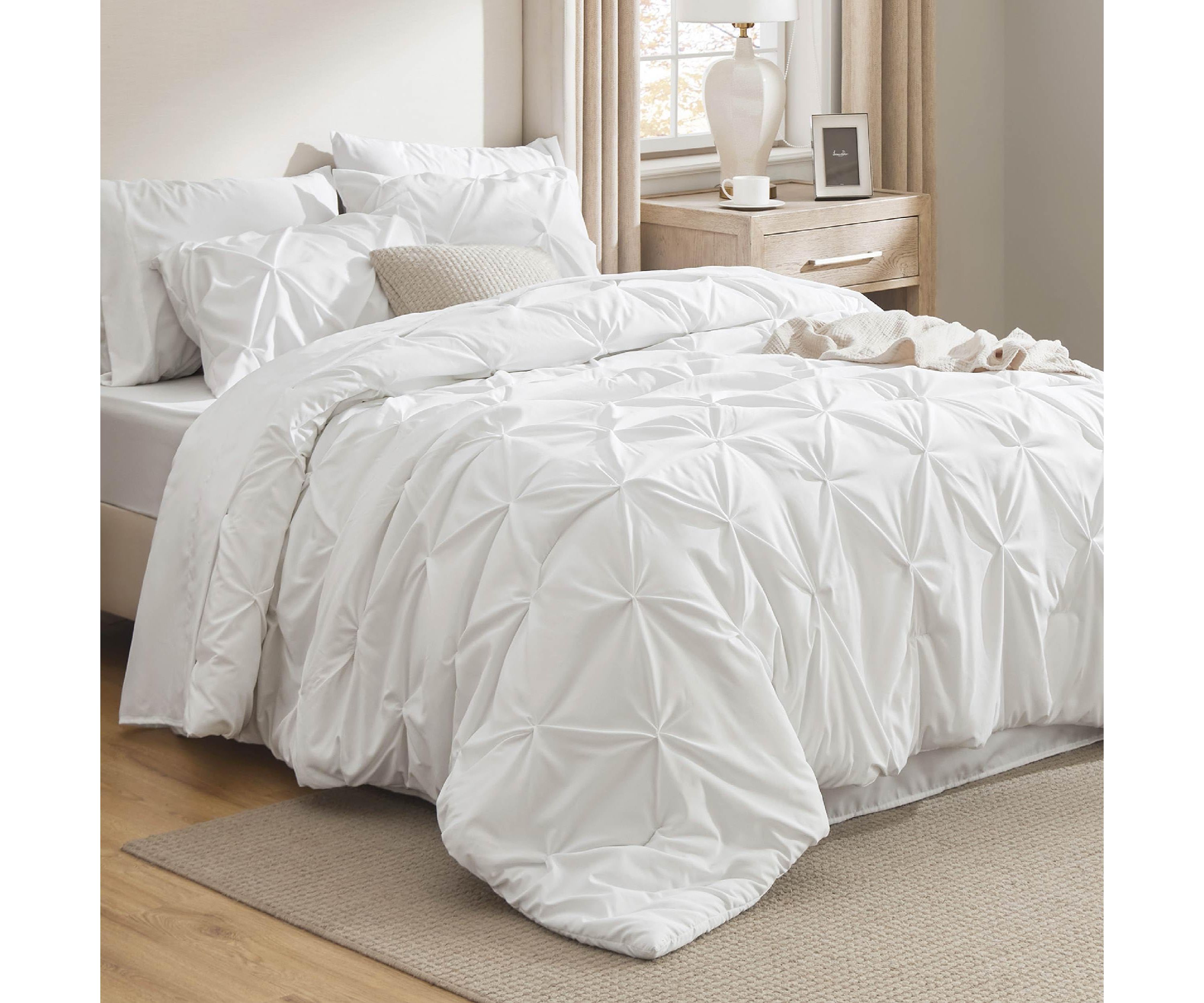 7 Piece GentleSoft™ Pintuck Comforter Bed in Bag Set