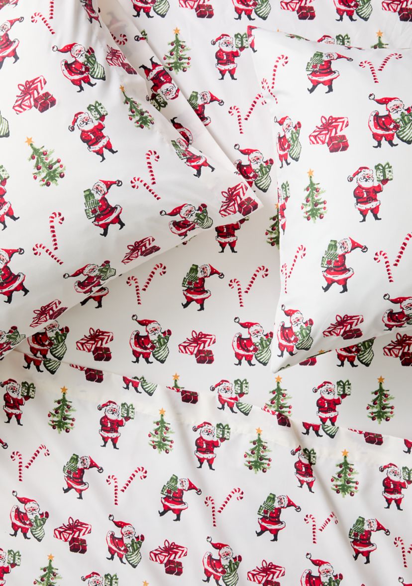 Christmas Santa Print Sheet Set