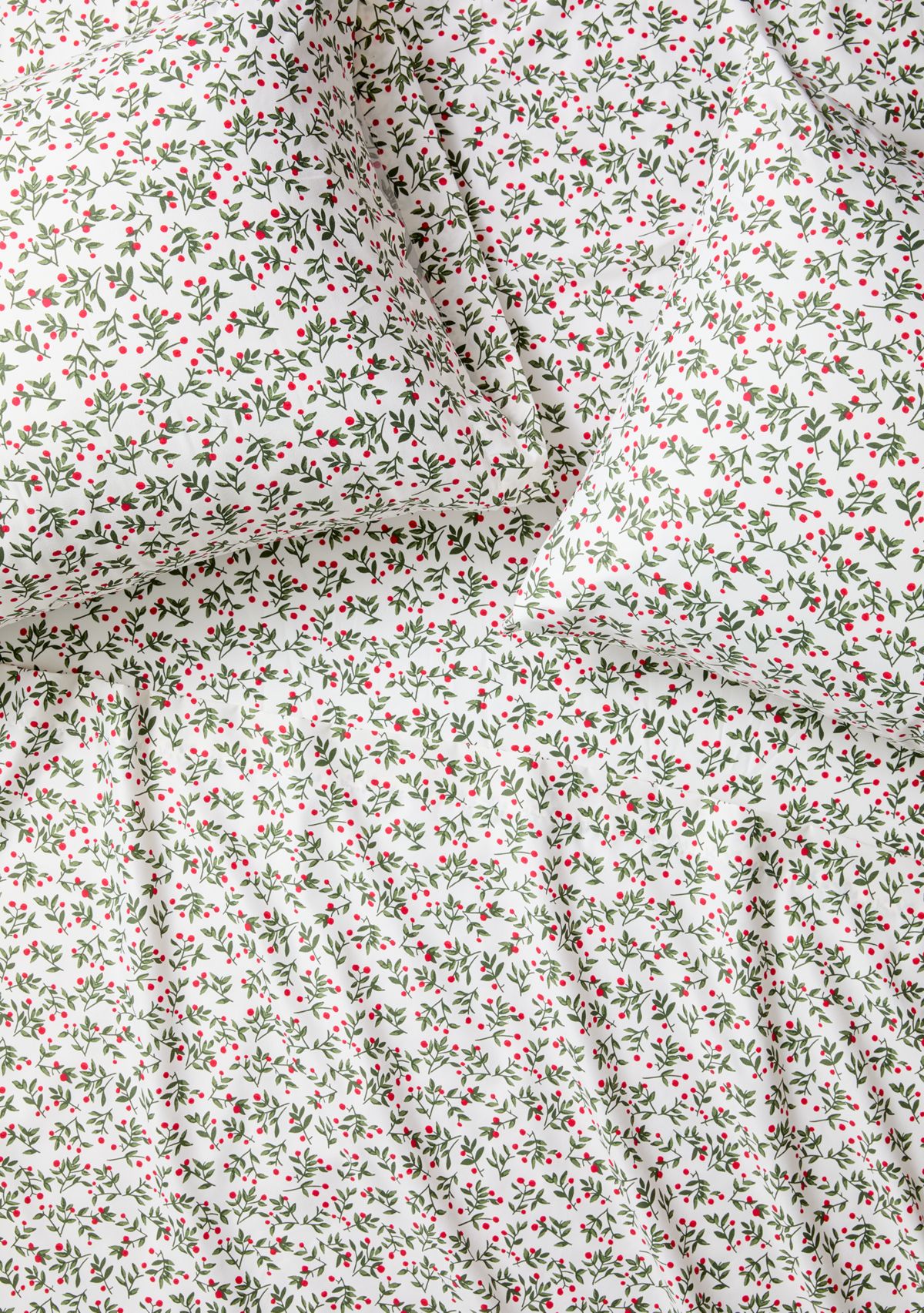 Christmas Holly Print Sheet Set