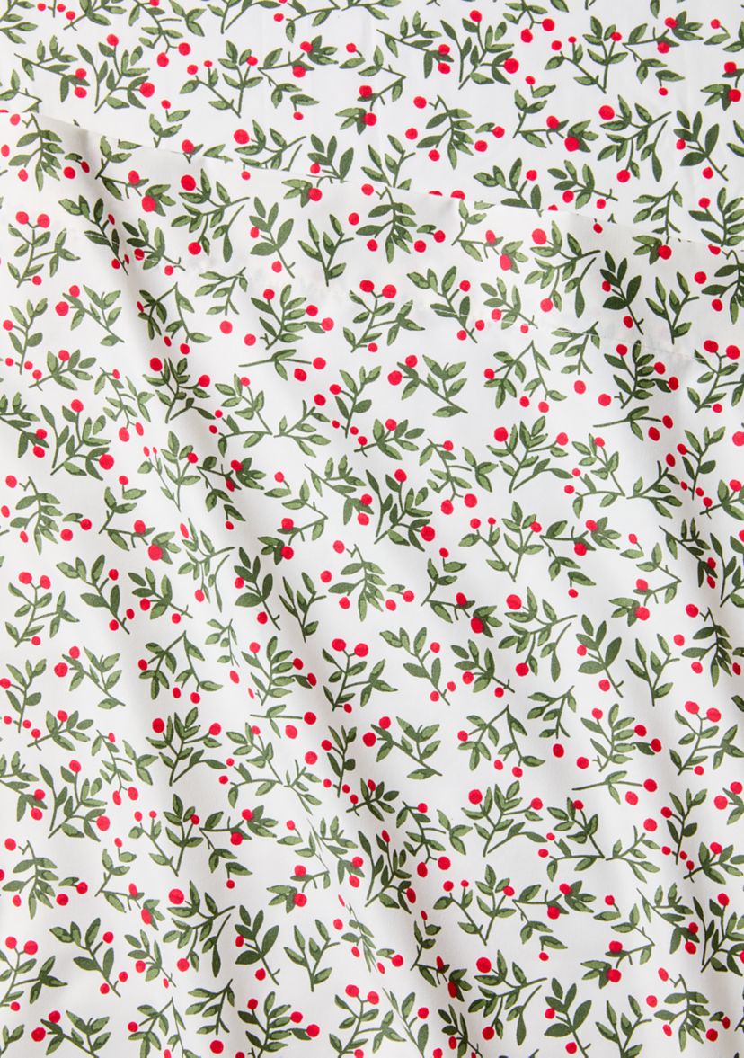 Christmas Holly Print Sheet Set