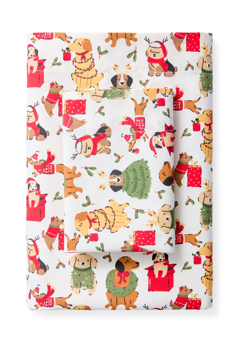 Christmas Dogs Print Sheet Set