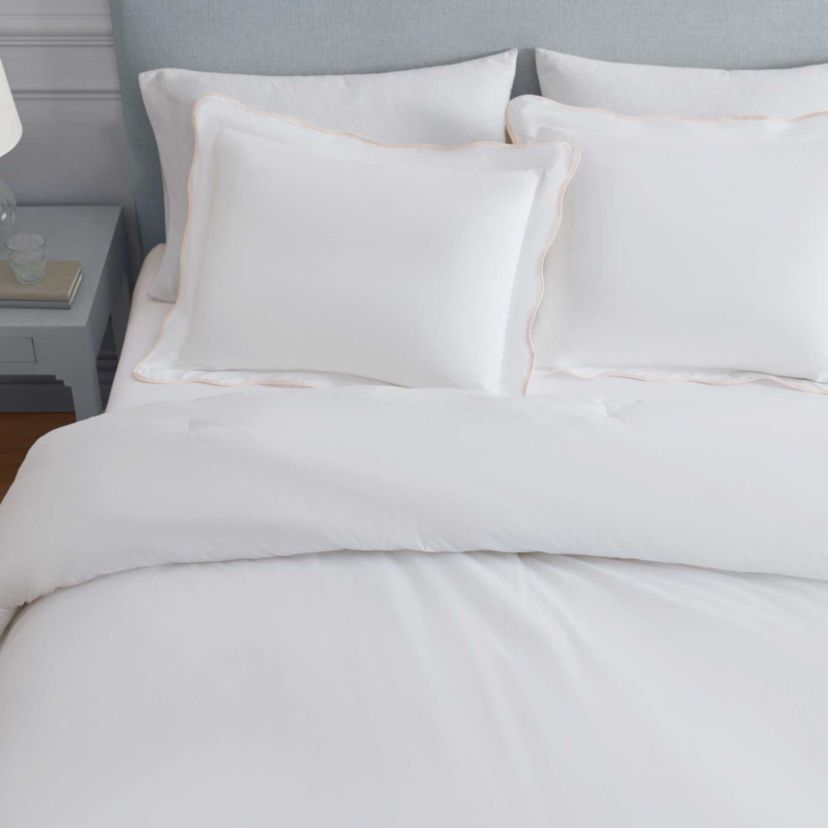 Simple Scallop Cotton Comforter Set