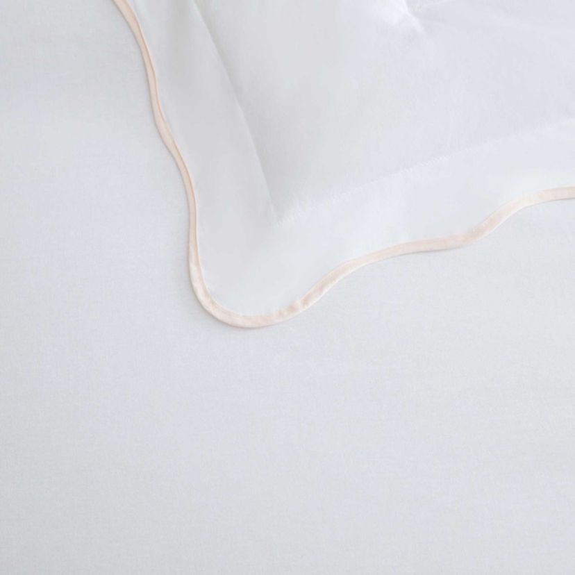 Simple Scallop Cotton Comforter Set