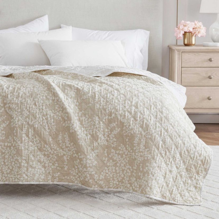 Layered Branches Cotton Throw