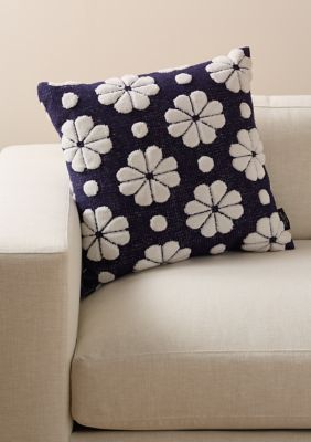 kate spade new york Navy Floral Decorative Throw Pillow