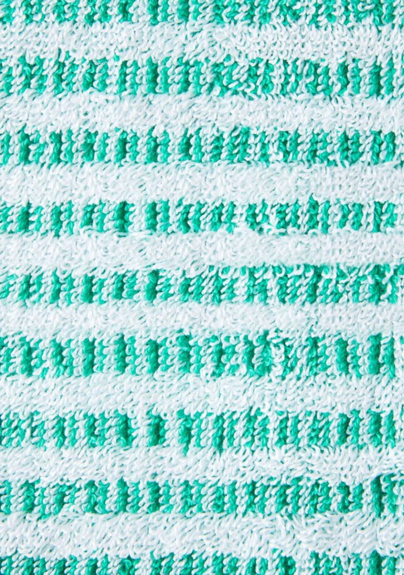 TOWN & COUNTRY LIVING 4-Piece Striped Reversible Terry Brights Mocha Brown Bath Towel Set