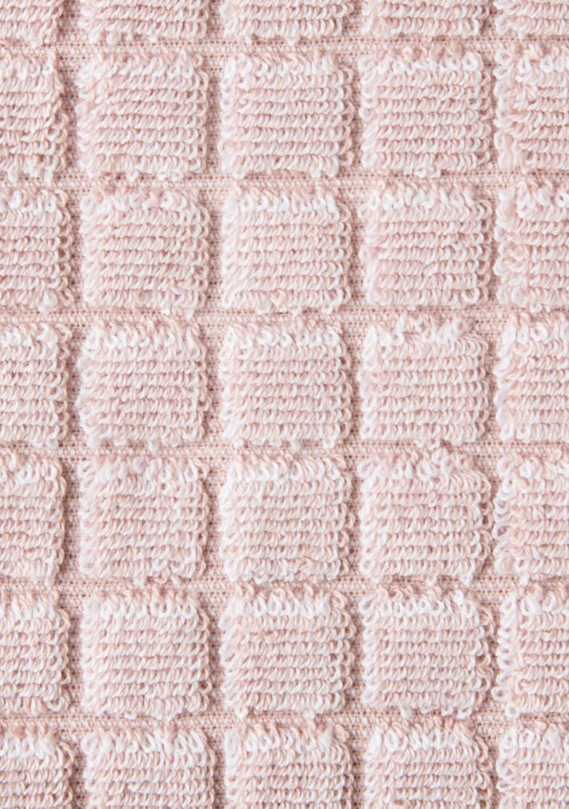 TOWN & COUNTRY LIVING 6-Piece Textured Windowpane White Bath Set