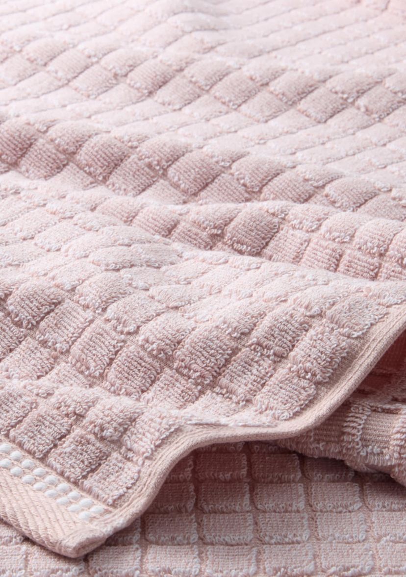 TOWN & COUNTRY LIVING 6-Piece Textured Windowpane White Bath Set