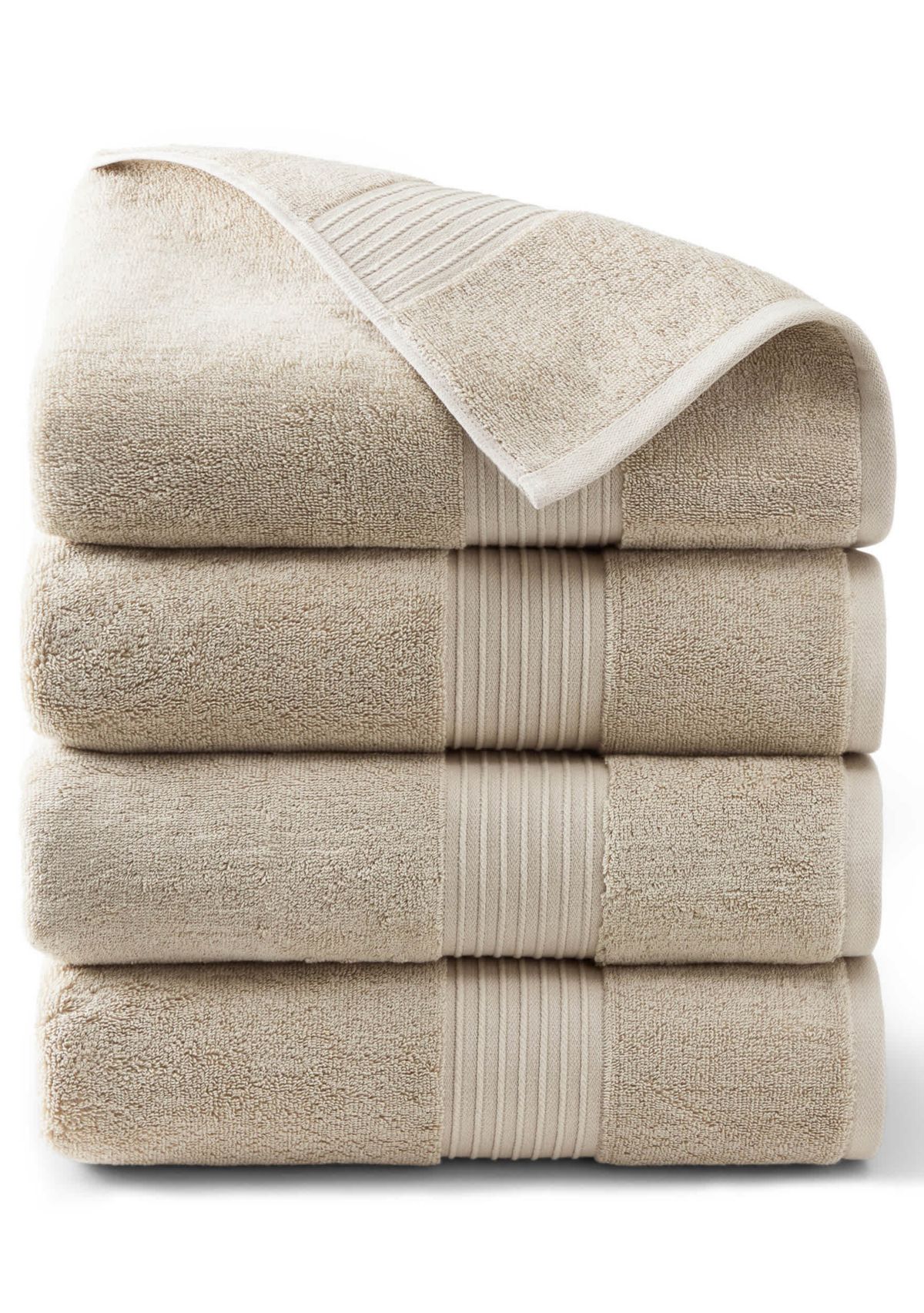 TOWN & COUNTRY LIVING 6-Piece Assorted Solid Dobby Border Aqua Blue Bath Set