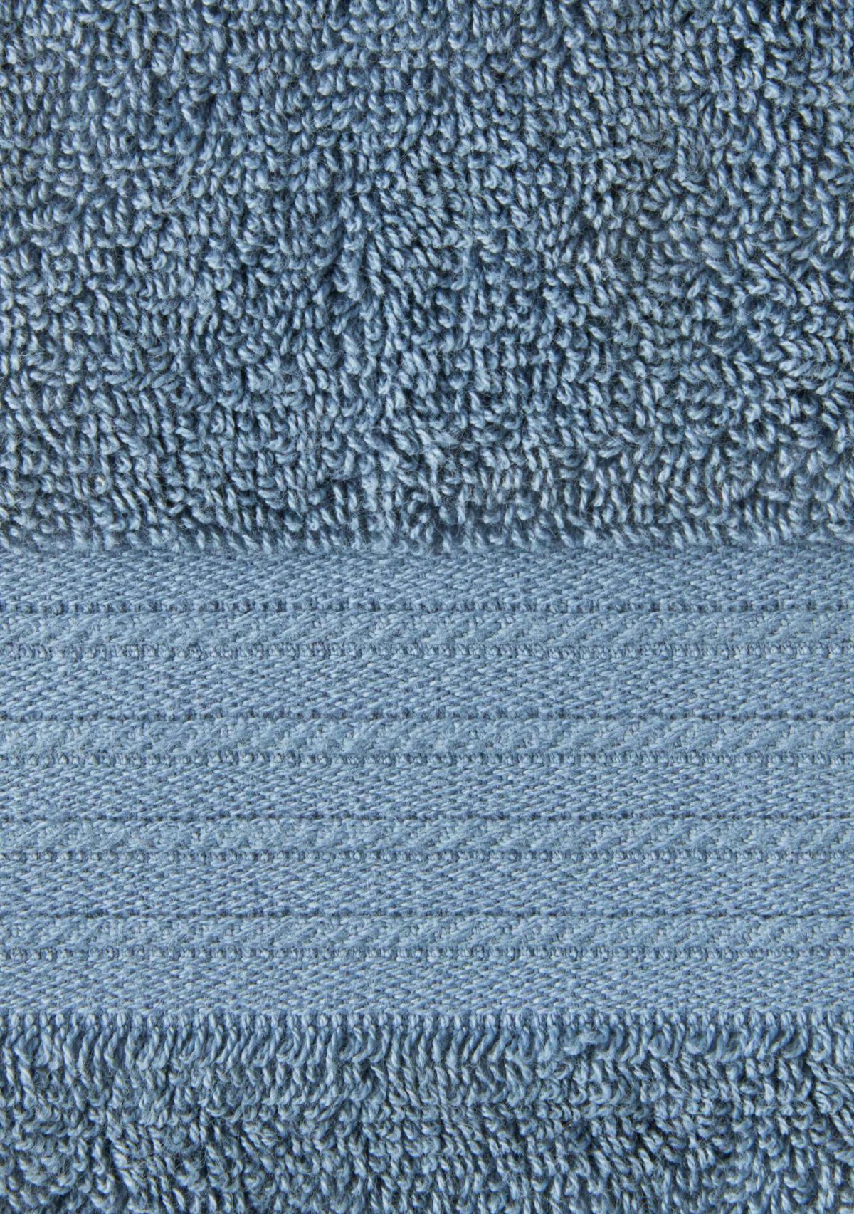 TOWN & COUNTRY LIVING 4-Piece Solid Dobby Border Grey Hand Towel Set