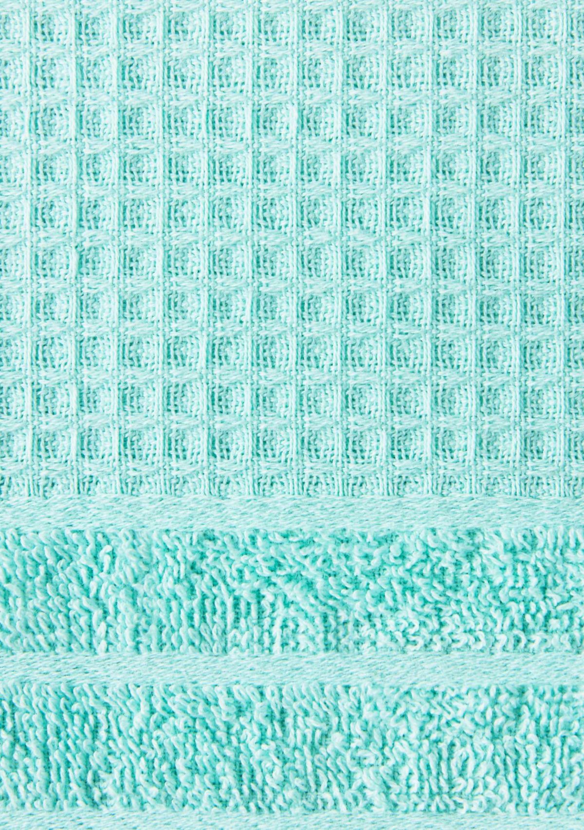 TOWN & COUNTRY LIVING 4-Piece Waffle Woven Terry Stripe Blue Washcloth Set