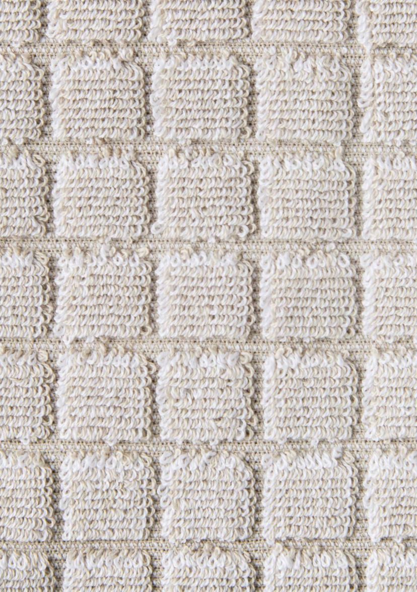 TOWN & COUNTRY LIVING 4-Piece Textured Windowpane Blue Hand Towel Set