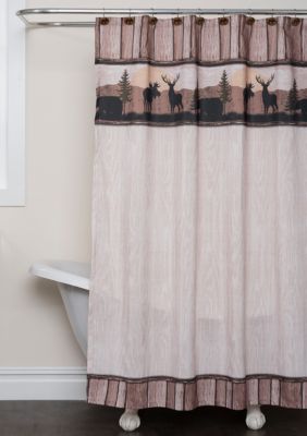 pieced faux dupioni shower curtain with tufted detail