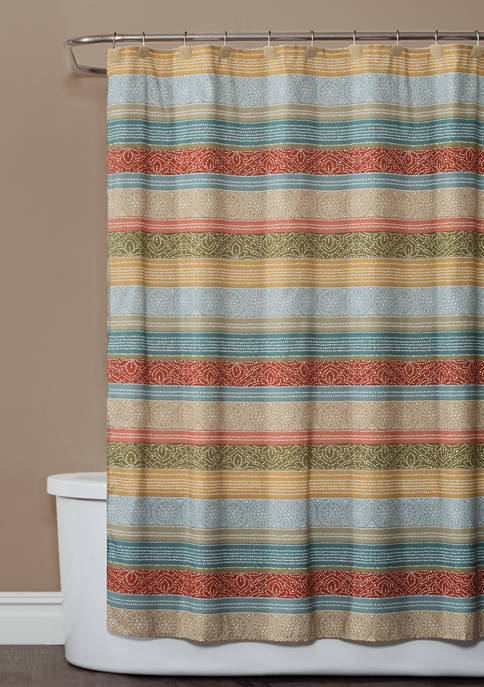 Skl Home Kochi Stripe Shower Curtain Belk, Wide Horizontal Stripe Shower Curtains