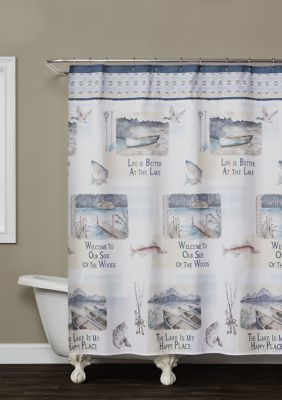 Saturday Knight 70 In X 72 In Bass Lake Shower Curtain Belk