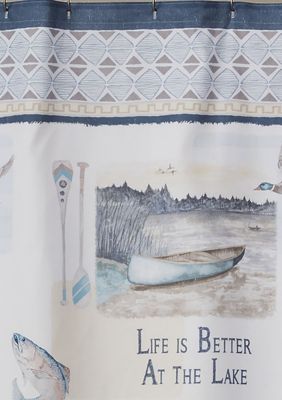 Saturday Knight 70 In X 72 In Bass Lake Shower Curtain Belk