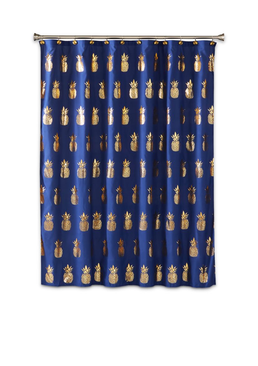Gilded Pineapple Shower Curtain
