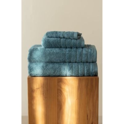 Towels Beyond Barnum 4 Pc Towel Set:Chocolate / Dark Brown, Teal