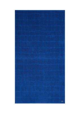 Lacoste Croc Scale Bath Towel, Blue, Washcloth