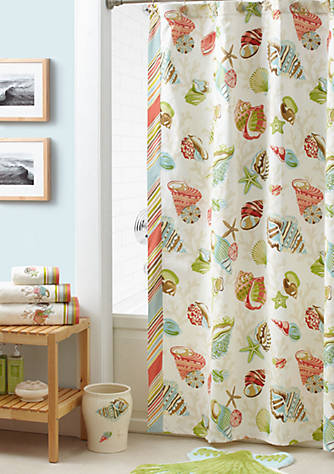 Croscill C Beach Shower Curtain And, Ocean Themed Shower Curtain
