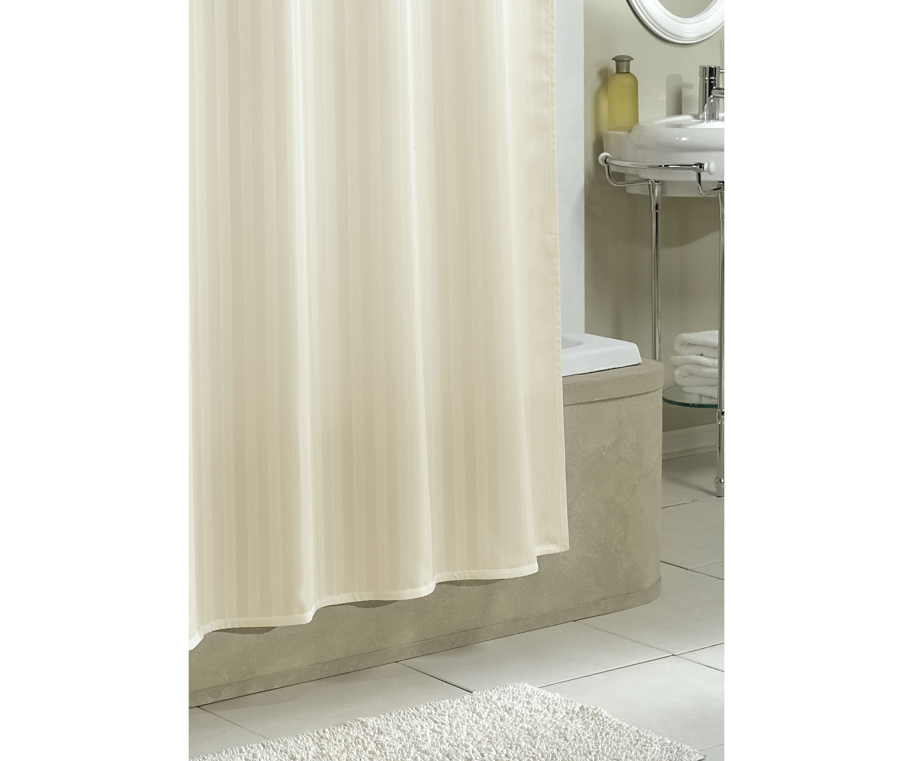 Stripe Fabric Shower Curtain Liner