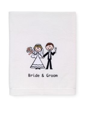 Avanti Bride & Groom Bath Towel, White