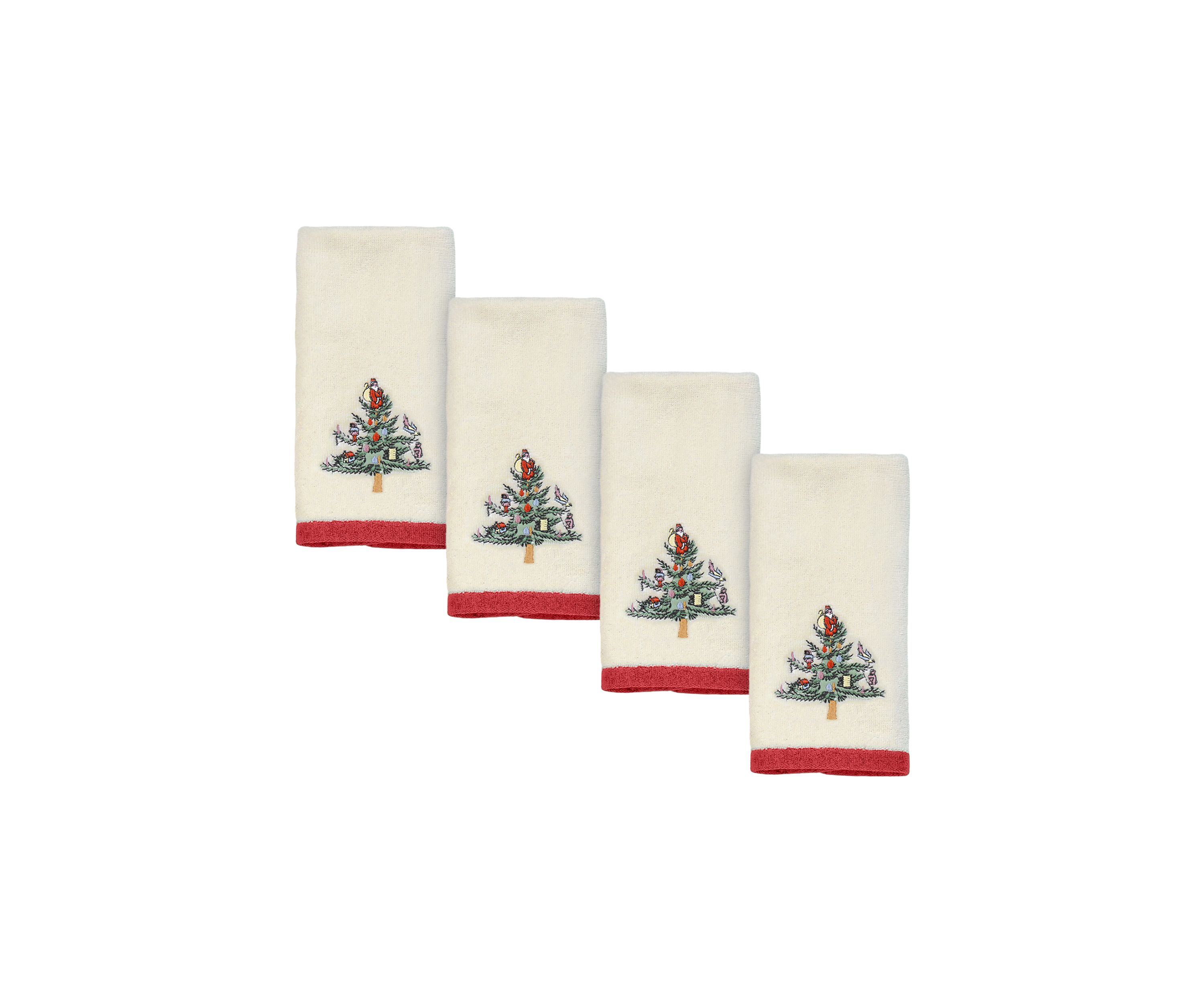 Christmas Tree Embroidered 4 Fingertip Set