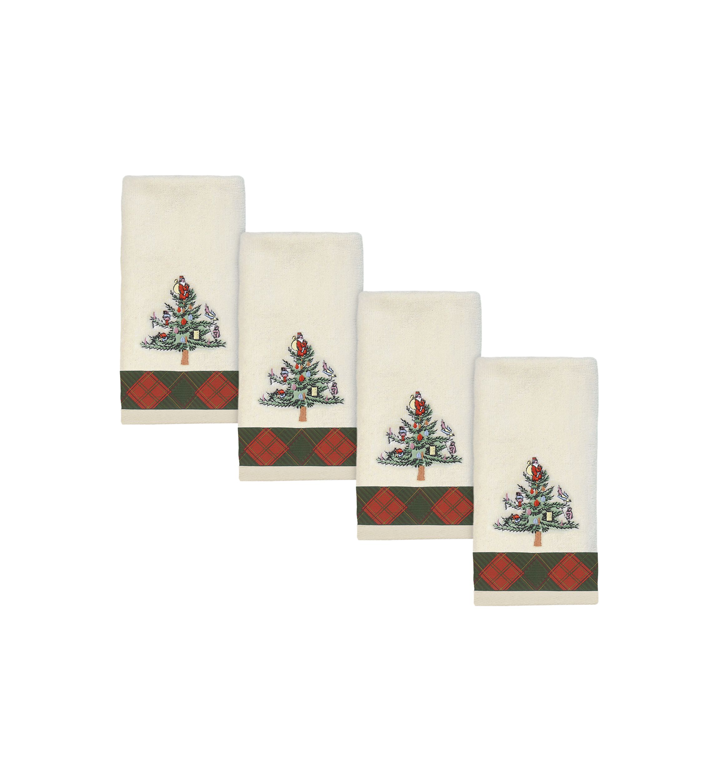 Tree Tartan Embroidered 4 Fingertip Set