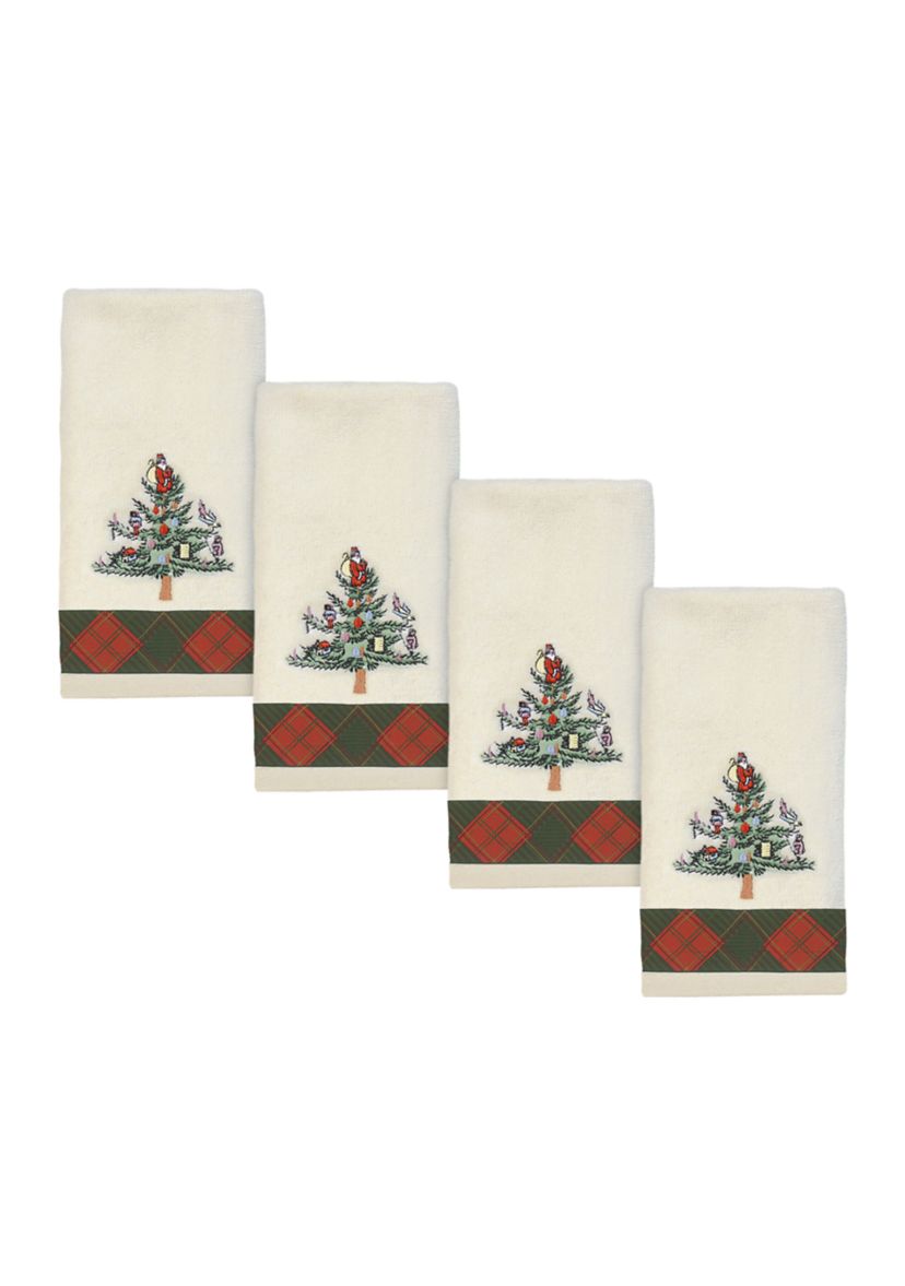Tree Tartan Embroidered 4 Fingertip Set