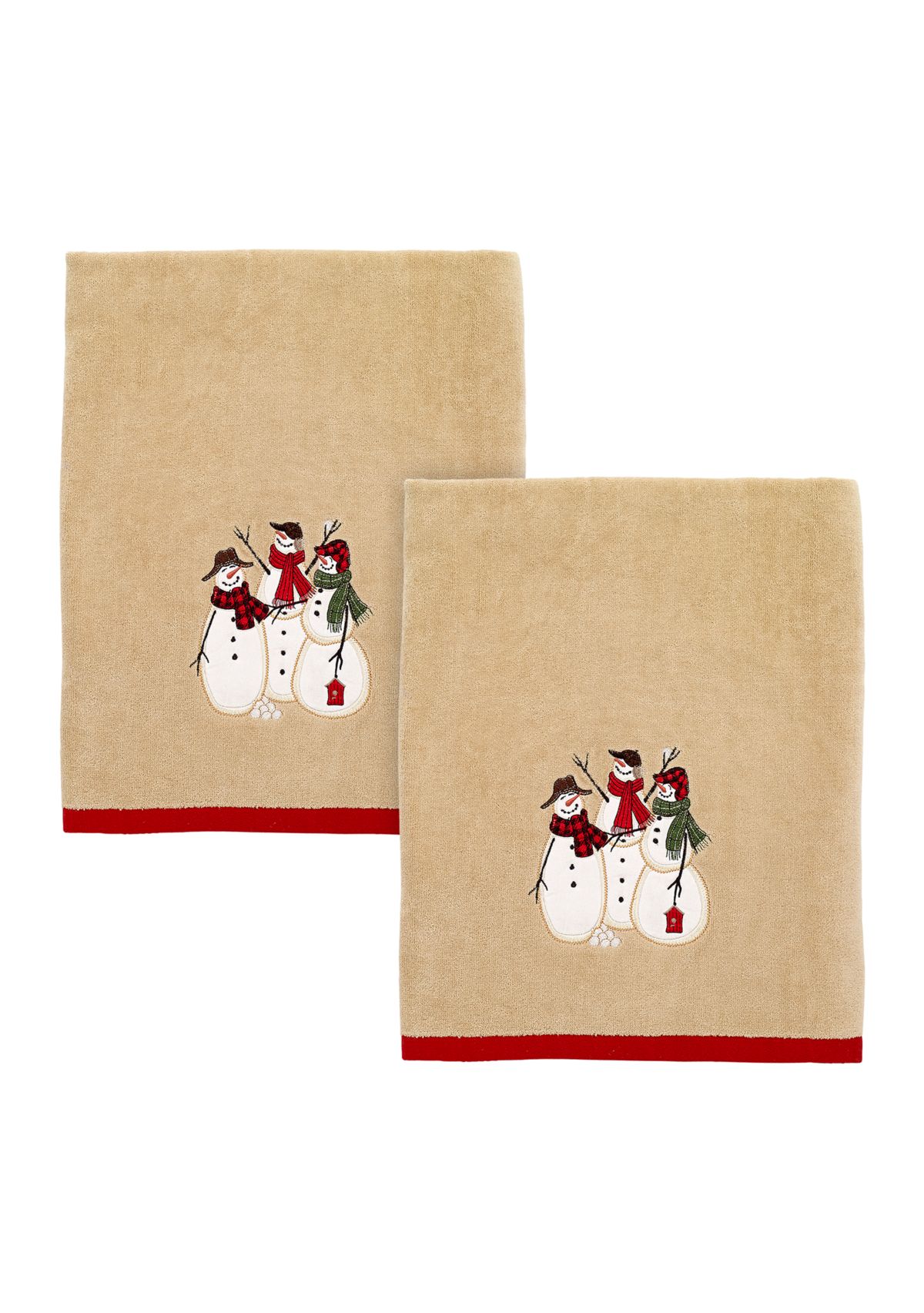 Snowmen Gathering 2 Bath Towel Set