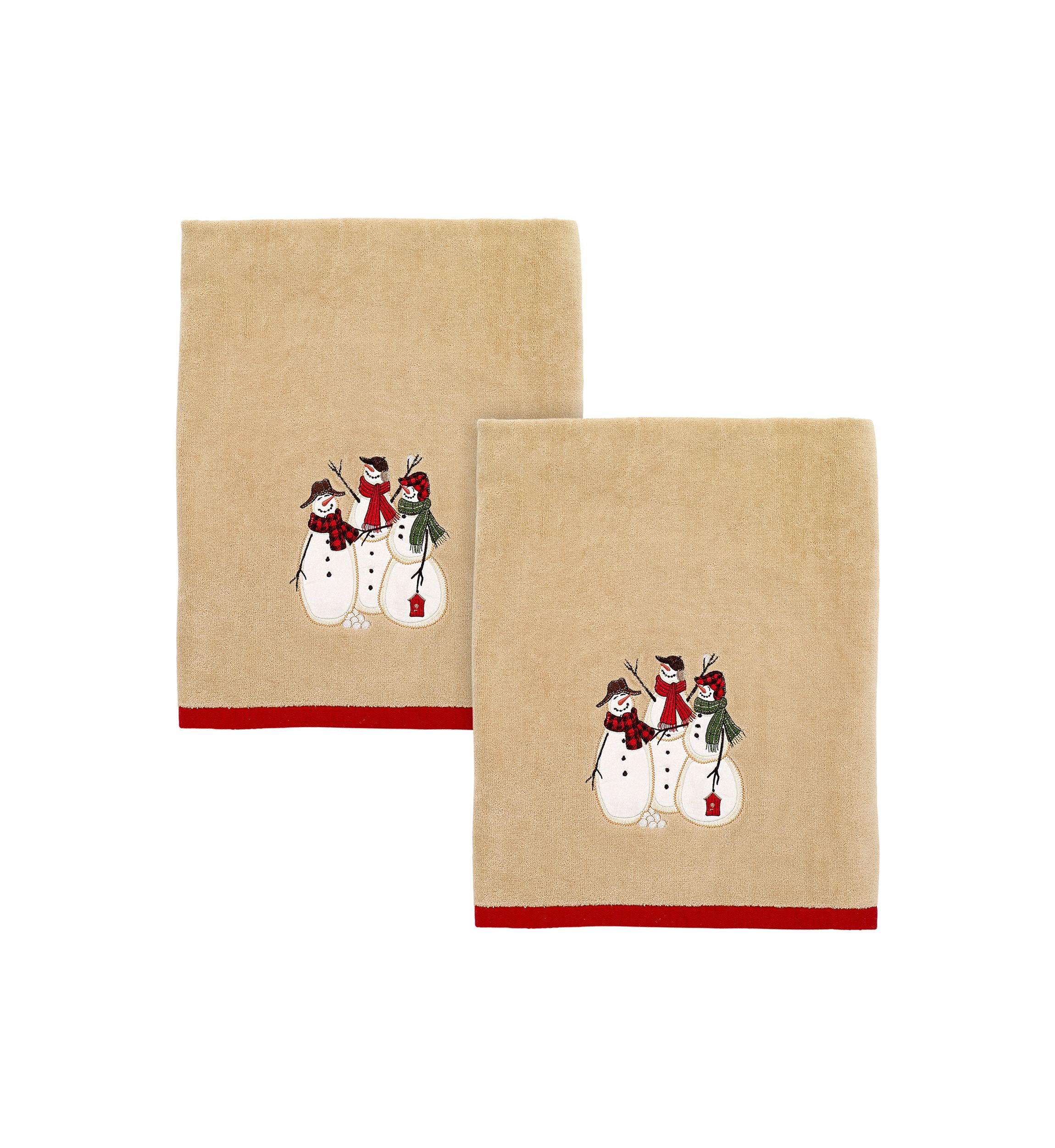 Snowmen Gathering 2 Bath Towel Set