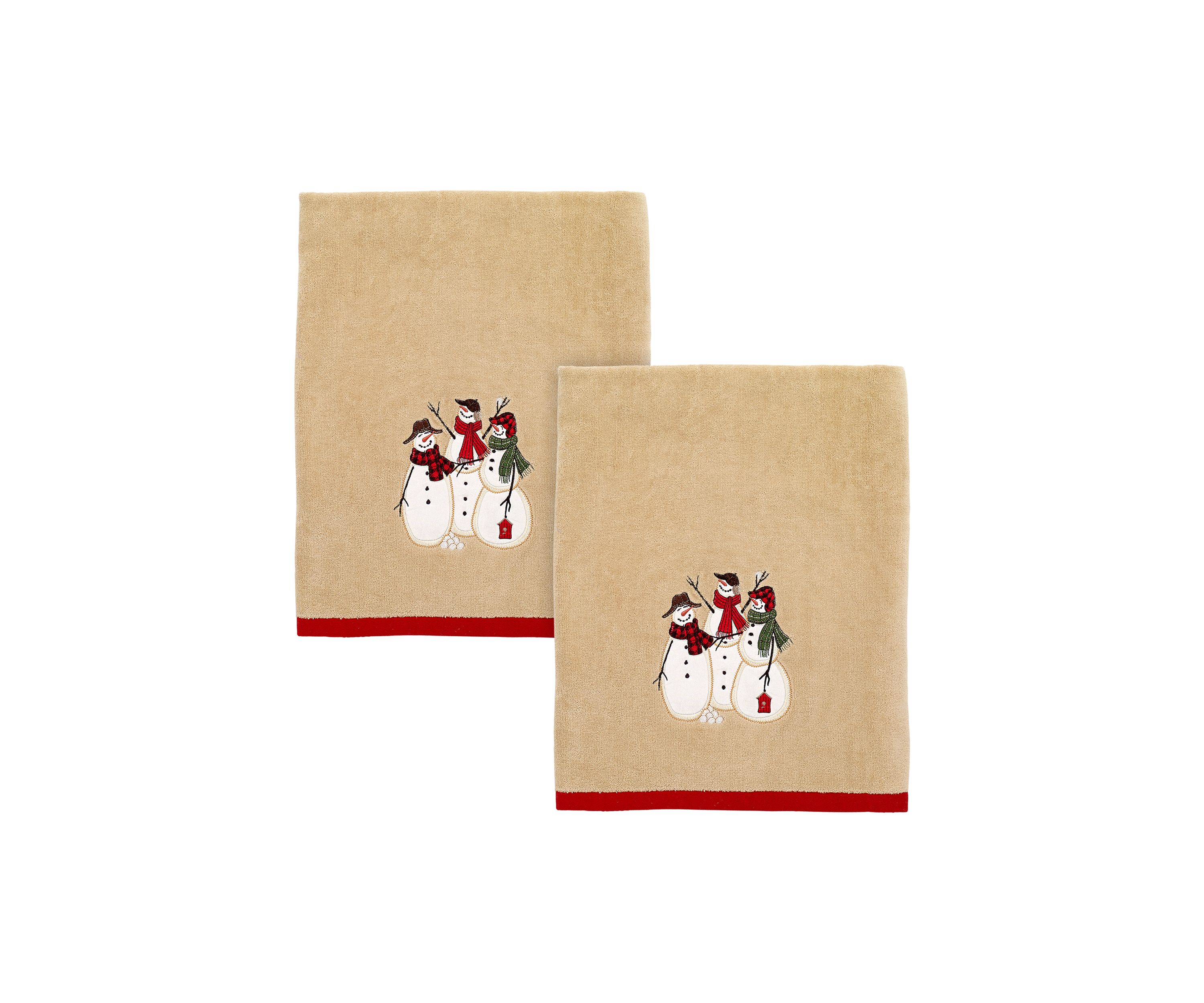 Snowmen Gathering 2 Bath Towel Set