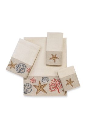 Sea Treasure Ivory Finger Tip Towel 11-in. x 18-in.